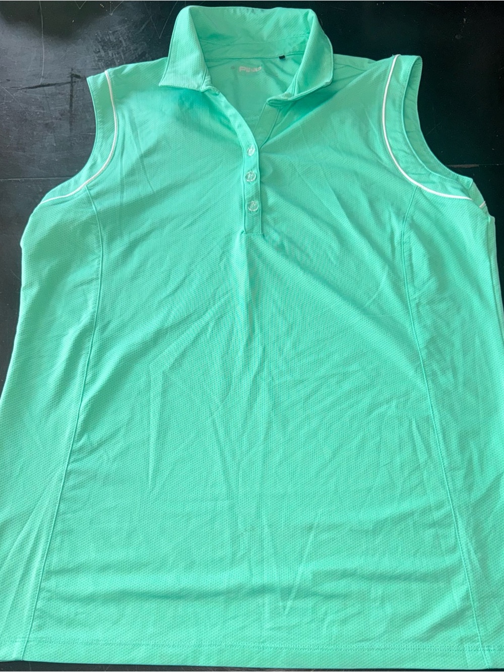 Ping Sleeveless Polo Tank Top in Mint